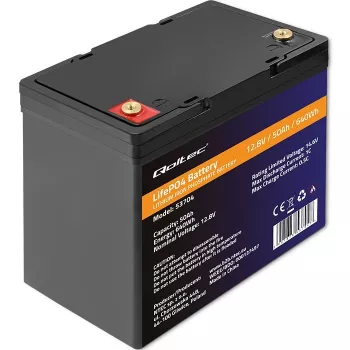 Akumulator LiFePO4 QOLTEC 12,8 V 50 Ah (model 53704) do zasilania awaryjnego i magazynowania energii