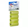 Worki na odchody Trixie Lemon Scented M — 20 szt. na rolkę, 4 rolki (80 worków), żółty plastik