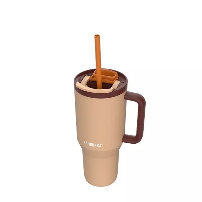 Termiczny kubek z teleskopową słomką Kambukka Rio Tumbler 950ml Almond Dream