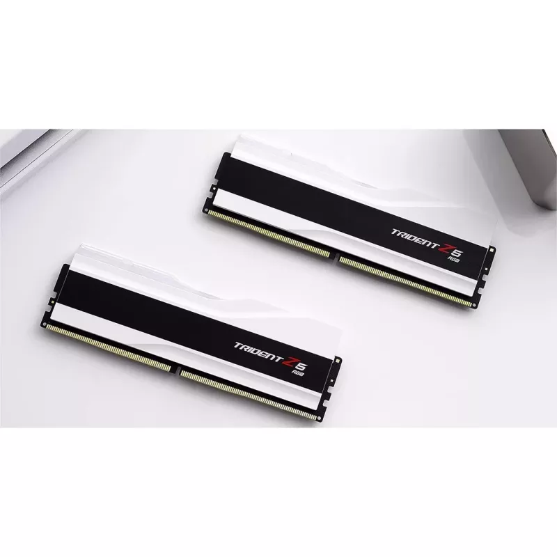 DIMM 64 GB DDR5-6400 (2x 32 GB) Dual-Kit, Arbeitsspeicher weiß, F5-6400J3239G32GX2-TZ5RW, Trident Z5 RGB, INTEL XMP