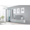 Cama Witryna VIGO '180' 180/40/30 biały/szary połysk