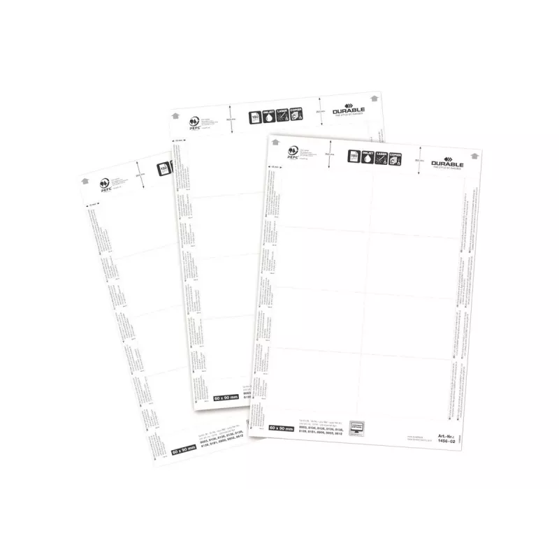Wkład do plakietki Durable 1456-02 60x90 mm Biały