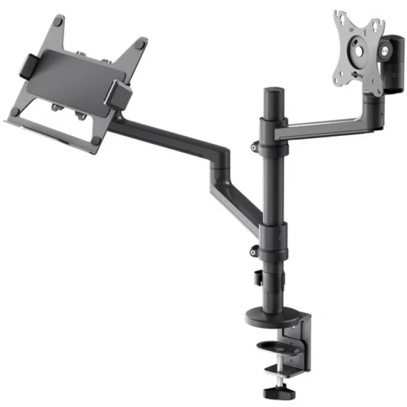 Uchwyt do monitora WENTRONIC Goobay Deluxe 74417 z ramieniem na laptopa, czarny