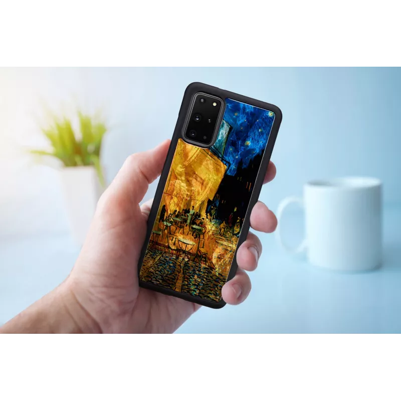 Etui ochronne iKins do Samsung Galaxy S20+ — czarne Cafe Terrace