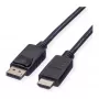 Kabel wideo ROLINE z materiałów z recyklingu, adapter, 3 m, DisplayPort – HDMI, czarny 11.45.5782