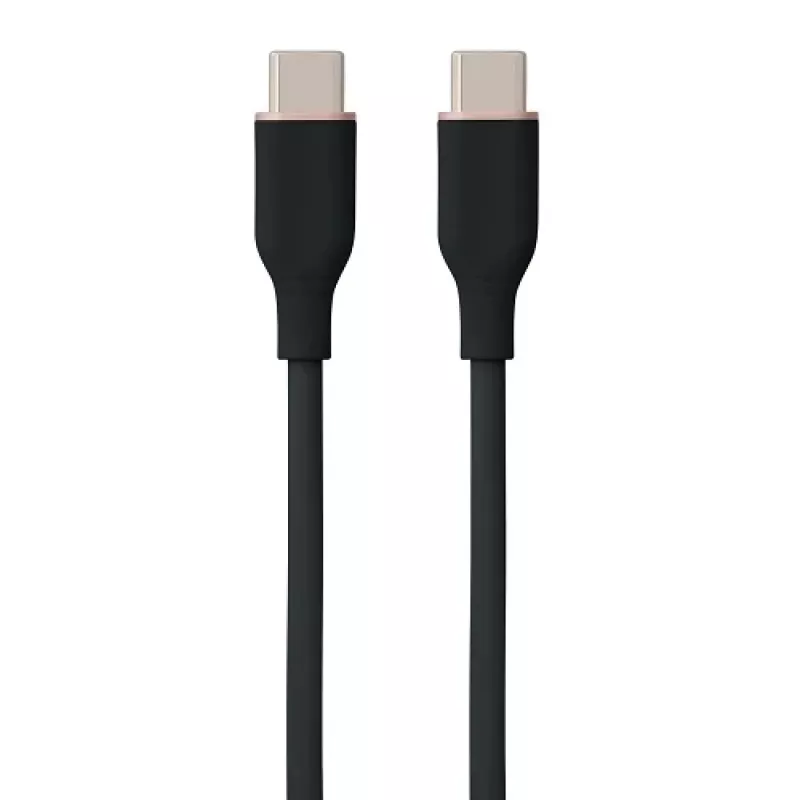 Kabel silikonowy USB Type-C - Type-C, 100W (czarny, 3m)