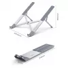 Podstawka pod laptop UGREEN LP451 regulowana stop aluminium na laptopy 8–17 cali, 5 pozycji, srebrna