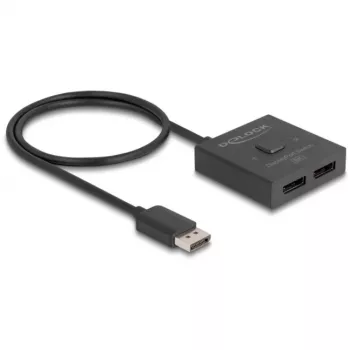 Delock - rozdzielacz/przełącznik wideo - 8K, dwukierunkowy - 2 x DisplayPort - Desktop (18906)
