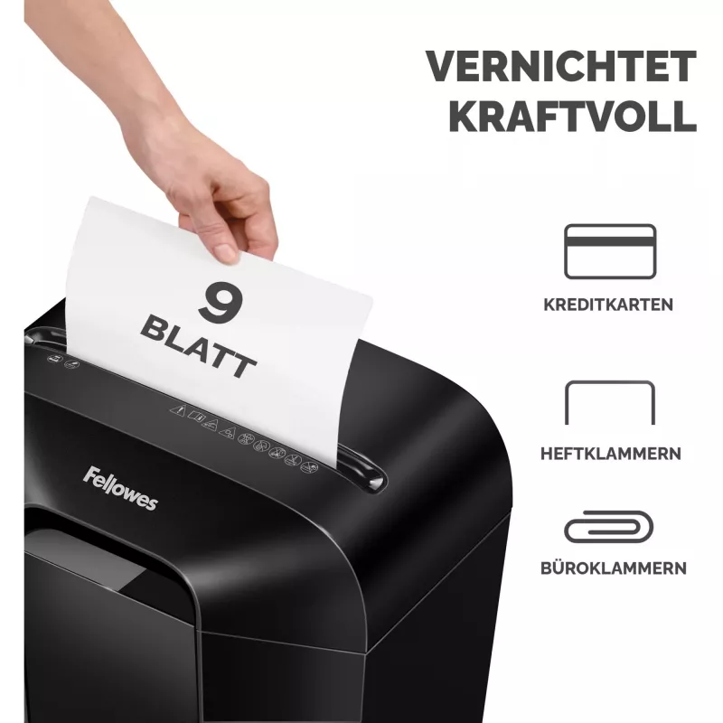 Niszczarka Fellowes Powershred LX50, cięcie cząstkowe, czarna