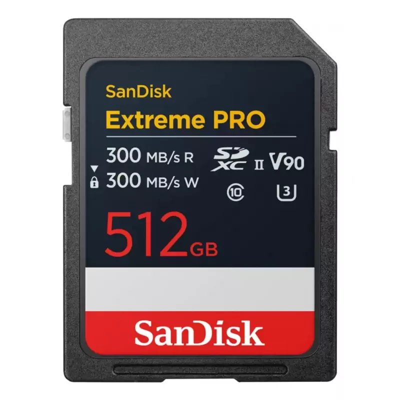 SanDisk Extreme Pro - Karta pamięci flash - 512 GB - Klasa wideo V90 / UHS-II U3 / Class10 - SDXC UHS-II