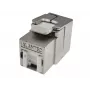 Moduł keystone Alantec MB005-1 płaski, ze stali nierdzewnej, RJ-45, żeński, Cat6a, AWG 22/24
