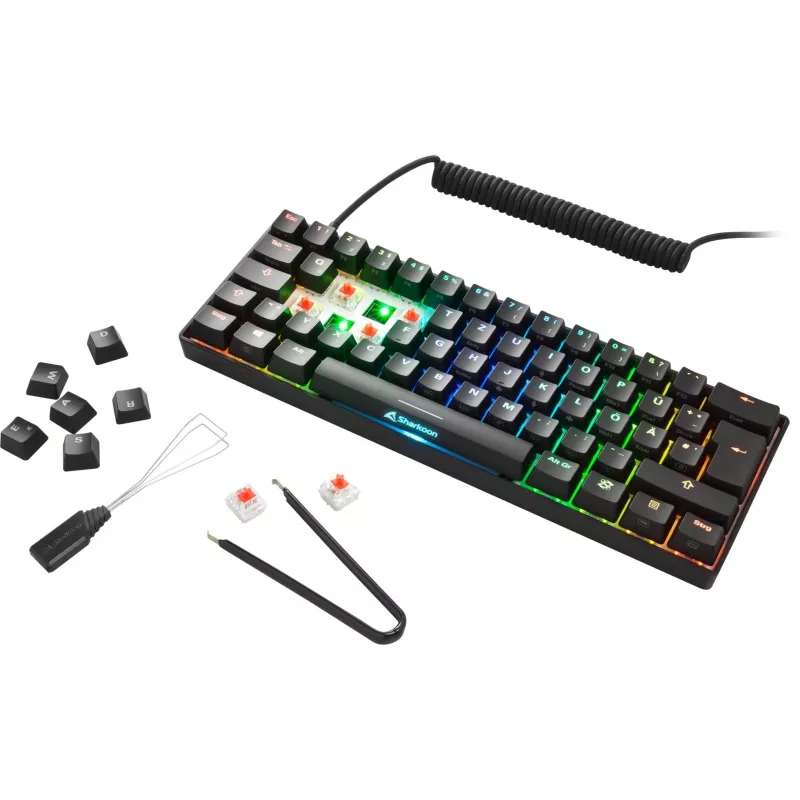 Sharkoon SKILLER SGK50 S4 Klawiatura Gamingowa USB QWERTZ Niemiecki Czarna