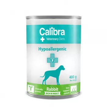 CALIBRA VD Dog Hypoallergenic Rabit&Insect - mokra karma dla psów - 400g