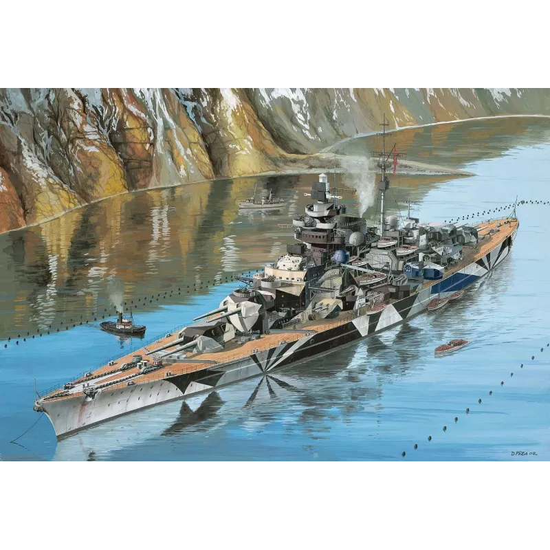 Plastikowy model statku REVELL Tirpitz w skali 1:350