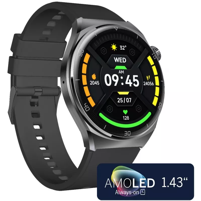 Smartwatch Beafon 401 AMOLED Srebrny Czarny