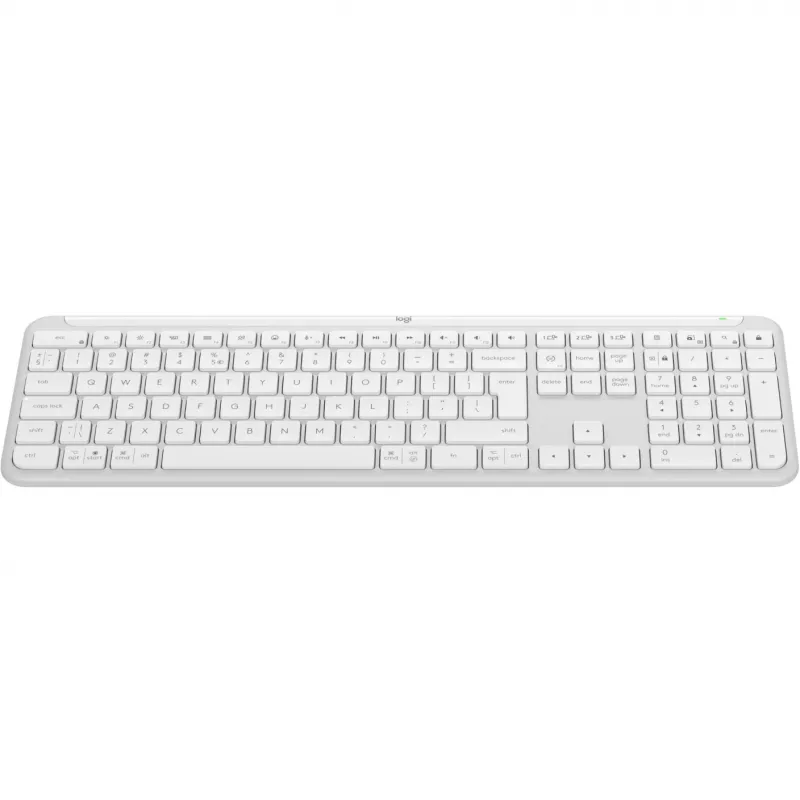 Klawiatura Logitech K950 Signature cienki biurowa RF Wireless Bluetooth QWERTY US International biała