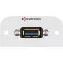 Kindermann Konnect 54 alu - Modulares Faceplate-Snap-In - USB Type A (7441000529)