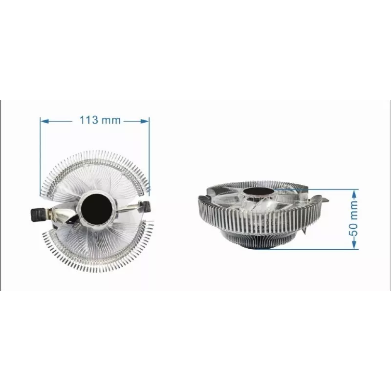 Chłodzenie powietrzne Gembird CPU-HURACAN-X40 — wentylator 90 mm, 800–1600 RPM, obsługa LGA 775, przezroczyste
