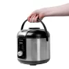 Rice cooker GASTROBACK Rice Control Low Carb & Steam, 3 L, 450 W, czarny/stal nierdzewna