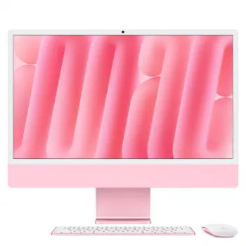 iMac 24 Retina 4.5k Display M4, różowy, M4 (10-CPU/10-GPU), 24 GB, 512 GB, szkło standardowe, Touch ID, niemiecki, Gigabit Ethernet, Magic mysz, MD2U4D/A