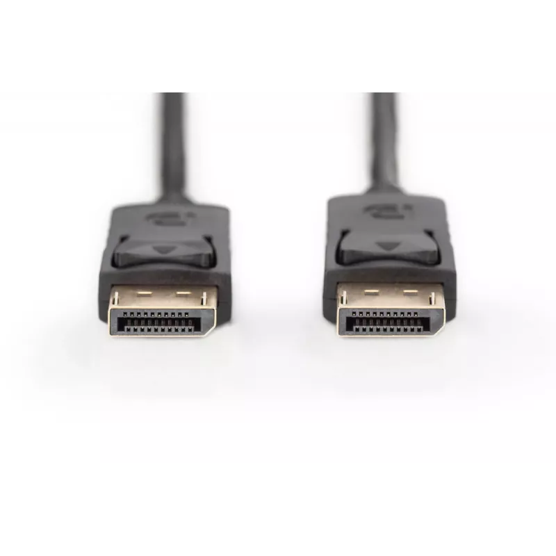 Kabel połączeniowy DisplayPort z zatrzaskami 1080p 60Hz FHD Typ DP / DP M / M czarny 1m