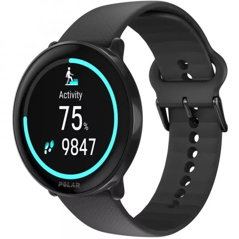Polar Ignite 3 - Zegarek sportowy z paskiem - Silikonowy - Rozmiar paska: S/L - Wyświetlacz 3,3 cm (1,28 inch) - 32 MB - Bluetooth - 35 g - Night Black (900106234)
