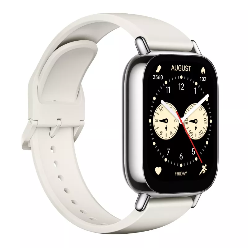 Smartwatch Xiaomi Redmi Watch 5 Lite — 1,96-calowy AMOLED, GPS, 470 mAh, złota koperta, biały pasek TPU