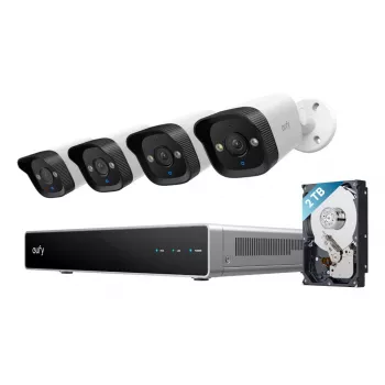 Rejestrator NVR Eufy E40 — 8-kanałowe wejście 4K, dysk twardy 2 TB (z możliwością rozbudowy do 16 TB), czarny/szary/biały