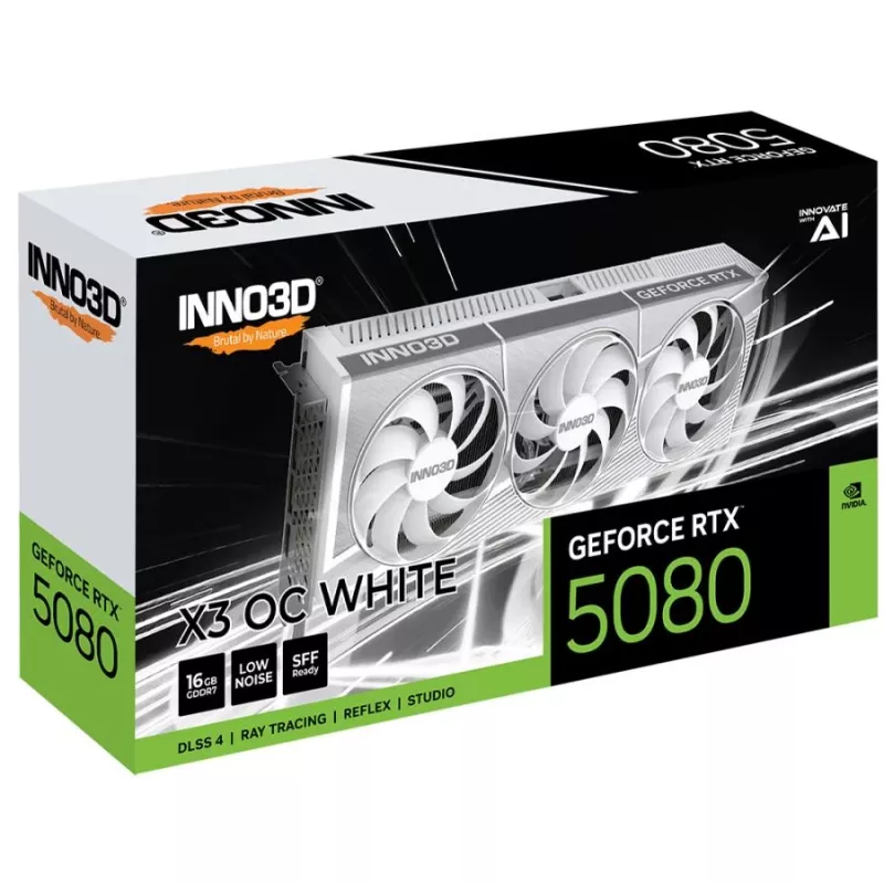Karta graficzna INNO3D GeForce RTX 5080 X3 OC White 16GB GDDR7
