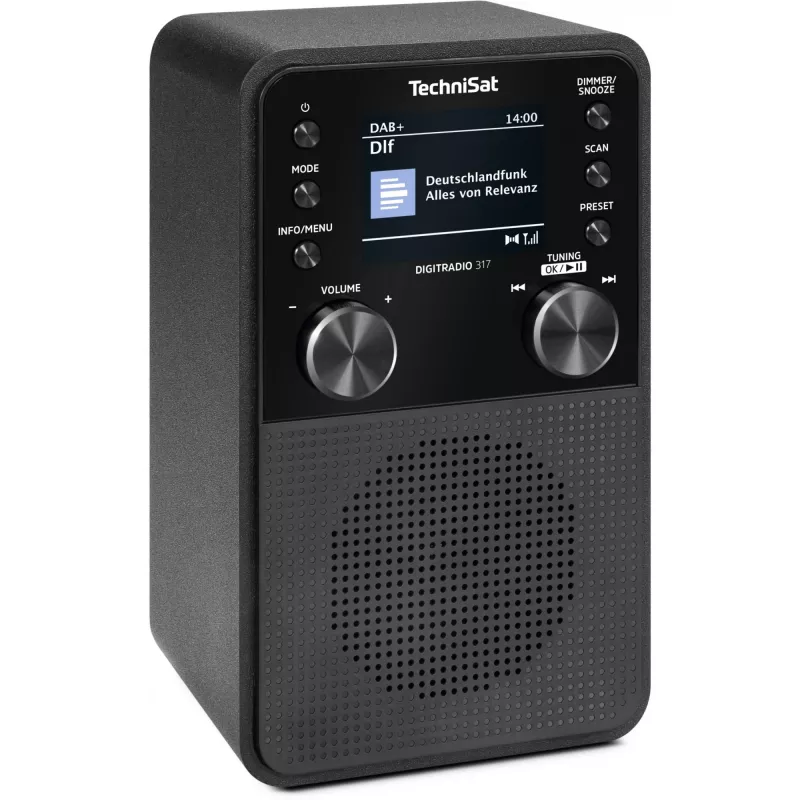 Cyfrowe radio TECHNISAT DigitRadio 317 — czarne, odbiór FM i DAB+