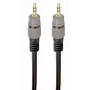 Kabel audio Gembird 3,5 mm męski–męski, 1,5 m, pozłacane styki, czarny