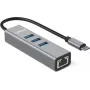 ROLINE USB Type C - Gigabit Ethernet Converter+ Hub 3x - cyfrowy/dane (12.02.1127)