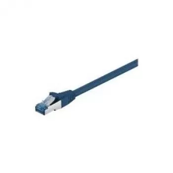Wentronic Goobay CAT 6a kabel krosowy, S/FTP (PiMF), niebieski, 1 m - LSZH bezhalogenowy, miedź (93677)