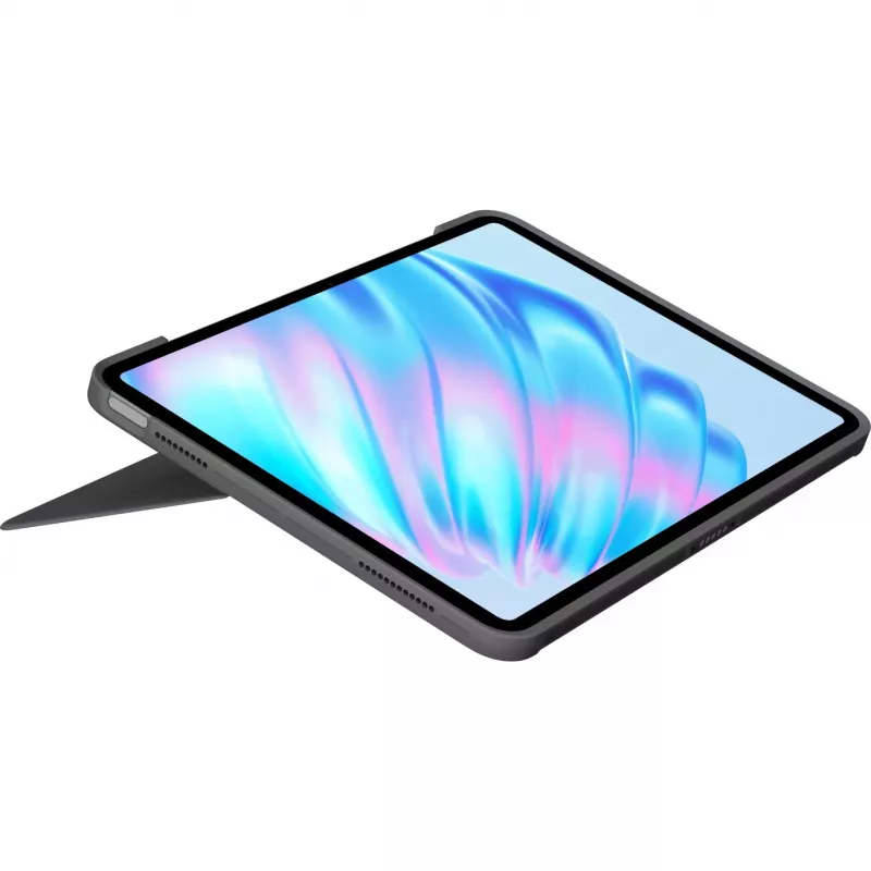 Logitech Combo Touch - Tastatur und Foliohülle - mit Trackpad - hintergrundbeleuchtet - Apple Smart connector - QWERTZ - Schweiz - Oxford Gray - für A