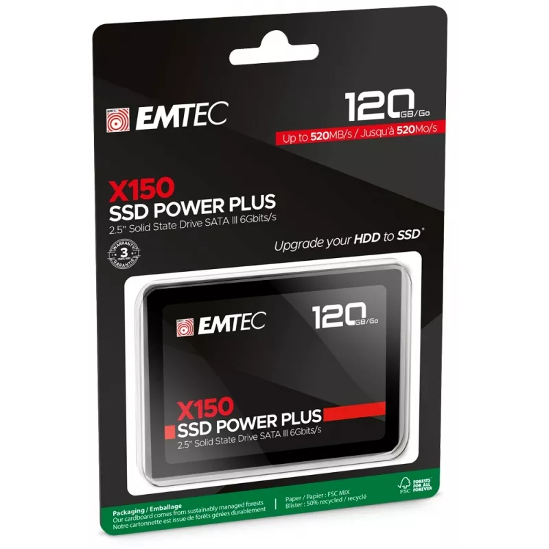 Dysk SSD Emtec X150 Power Plus 120 GB 2,5 cala Serial ATA III