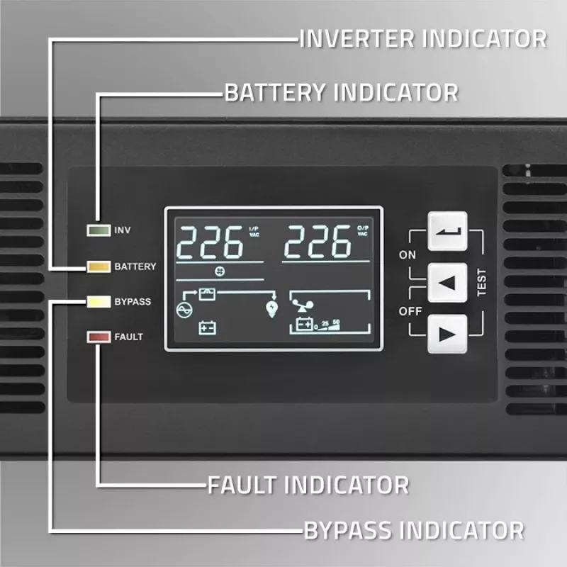 Zasilacz awaryjny Qoltec DO RACK 3KVA 3000W współczynnik mocy 1.0 LCD EPO USB on-LINE (3VA, 3000W, podwójna konwersja online UPS), UPS