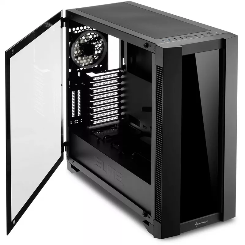 PC Case Sharkoon ELITE SHARK CA200G Midi Tower Czarny