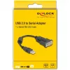 Adapter DeLOCK USB 2.0 Typ-A na szeregowy RS-232 D-Sub 9 pin męski 0,25 m