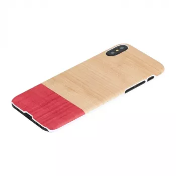 etui na smartfona man and wood do iPhone X/XS — biały, wzór mismatch