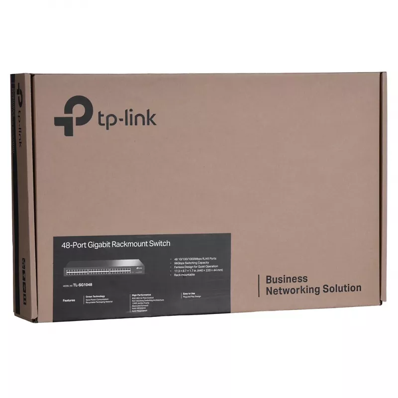 TP-Link TL-SG1048 Niezarządzalny Gigabit Ethernet (10/100/1000) 1U Czarny