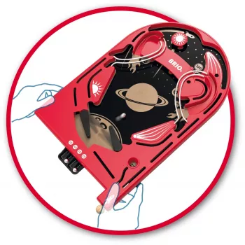 Gra planszowa BRIO Ravensburger — Gra w pinball, 5 elementów, 522×339×117 mm
