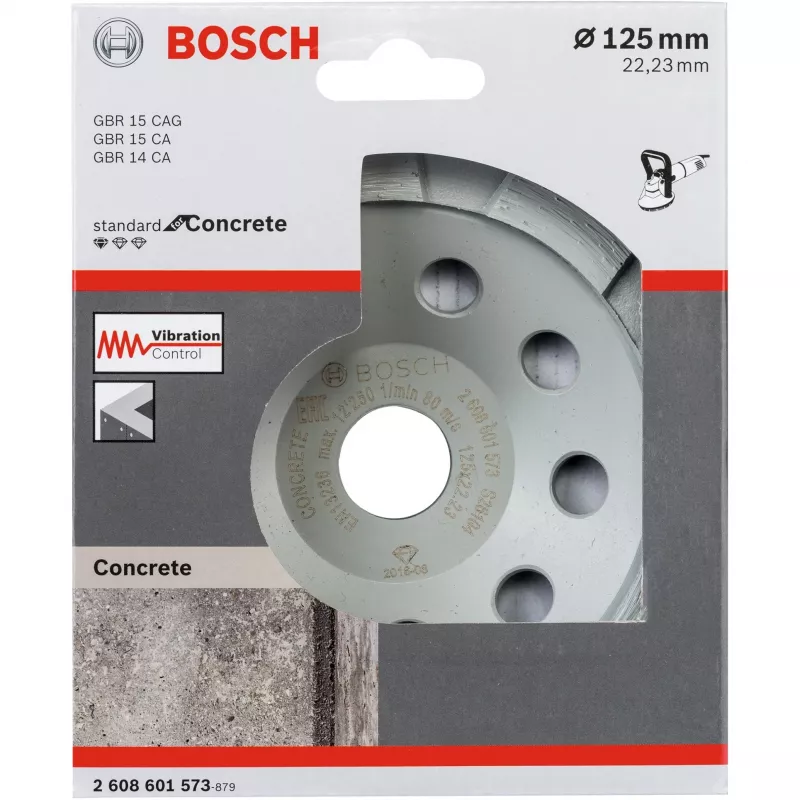 Tarcza diamentowa garnkowa Bosch 2608601573, średnica 125 mm, otwór 22,23 mm do betonu