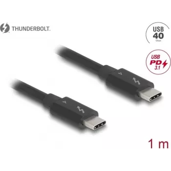 DeLOCK Thunderbolt 4 kabel 40 Gbps PD 3.1 240 W 1 m czarny