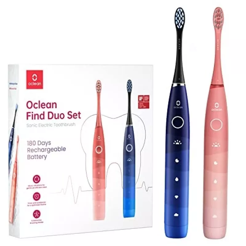 Szczoteczka soniczna Oclean Flow Find Duo Set dla dorosłych Niebieski Różowy OCLEAN