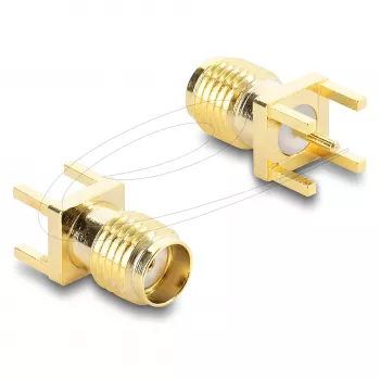 Adapter zmiany płci złącza DELOCK 67411 pozłacane złącze SMA — adapter SMA na SMA
