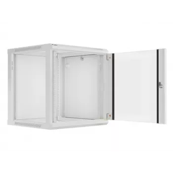 Szafa rack wisząca Lanberg 19'' 12U 600x600mm szara (drzwi szklane)