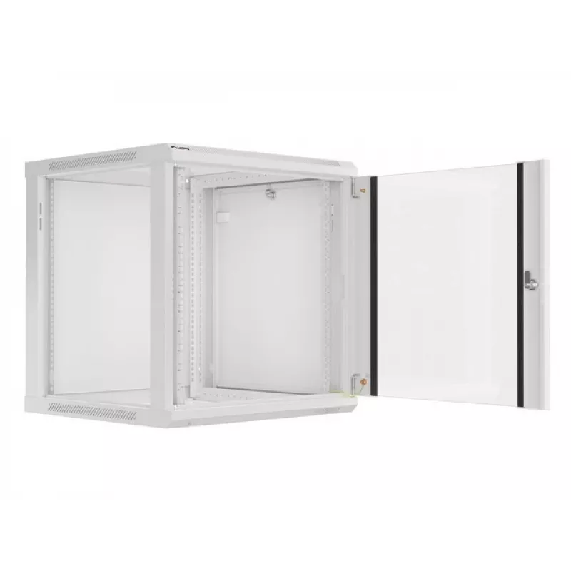 Szafa rack wisząca Lanberg 19'' 12U 600x600mm szara (drzwi szklane)