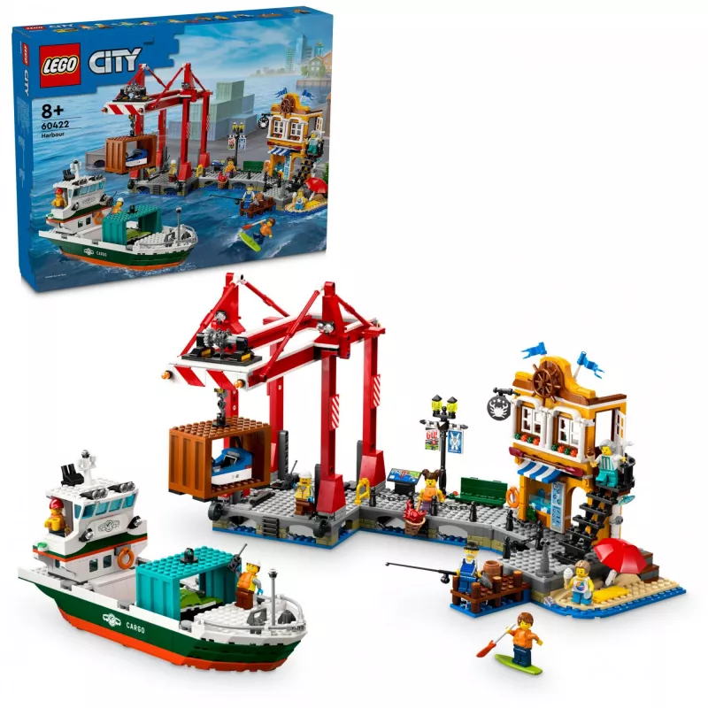 LEGO CITY 60422 Nadmorski port z frachtowcem