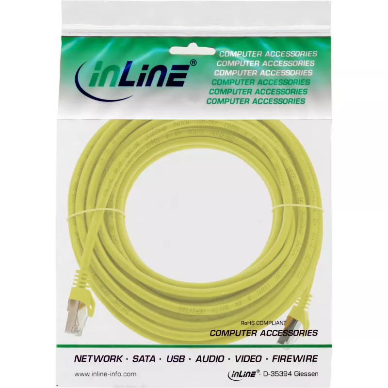 InLine Kabel krosowy SF/UTP Kat.5e żółty 5m