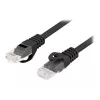 Patchcord cat.6 UTP LSZH CU 1m czarny fluke passed